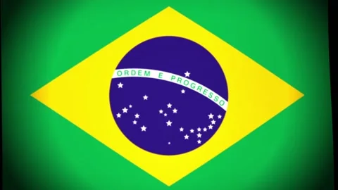 Brazil waving flag. Seamless loop Stock Footage 223045261