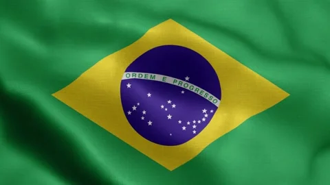 Brazil waving flag texture realistic Stock Footage 142797671