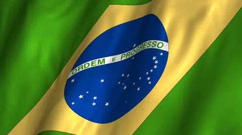 Brazil Waving Flags Stock Footage 12243361