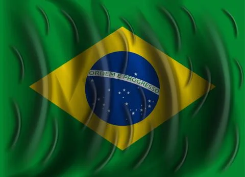 Brazil wind flag イラスト素材