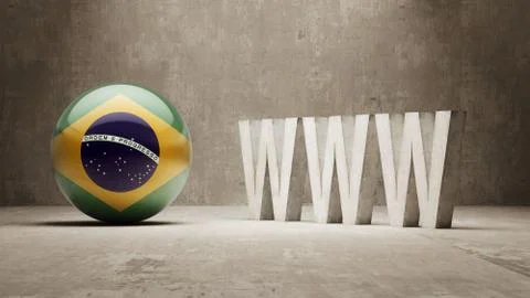 Brazil. WWW Concept. Stock Illustration