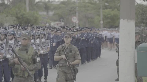 Brazilian army Stock Footage 126940732
