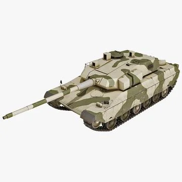Brazilian Battle Tank EE-T1 3D Model
