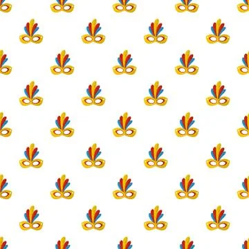 Brazilian carnival pattern seamless Stock Illustration