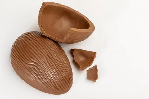 Brazilian Easter chocolate egg, isolated on white background Stock Photos