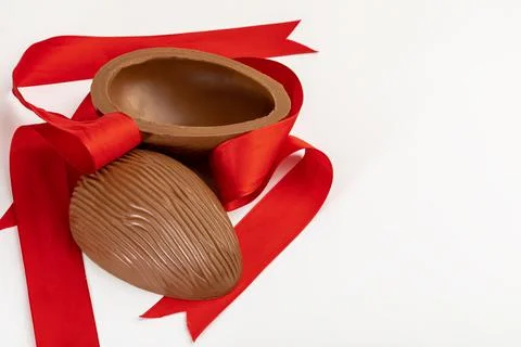 Brazilian Easter chocolate egg, isolated on white background Stock Photos