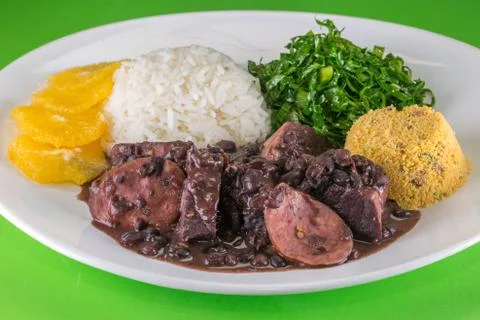 Brazilian Feijoada Food. Typical dish of Brazilian cuisine Stock Photos