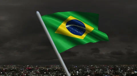 Brazilian Flag Animation Stock Footage 40291008