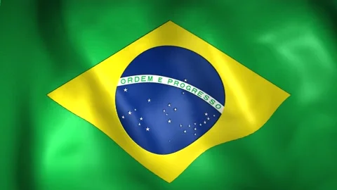 Brazilian Flag animation Stock Footage 208067651