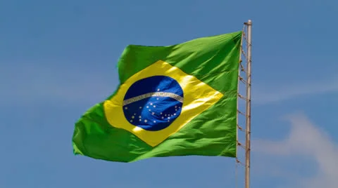 Brazilian Flag Stock Footage 25279787