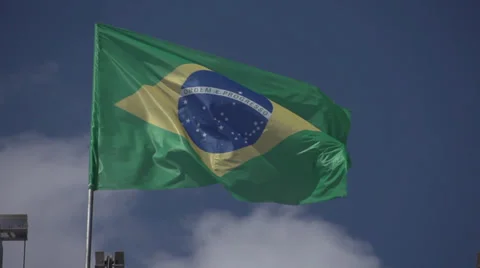 Brazilian Flag Stock Footage 30690517