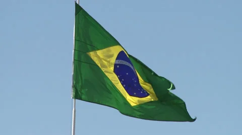 Brazilian Flag 库存影片 33907547
