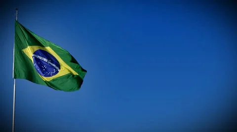 Brazilian Flag 스톡 동영상 33907722