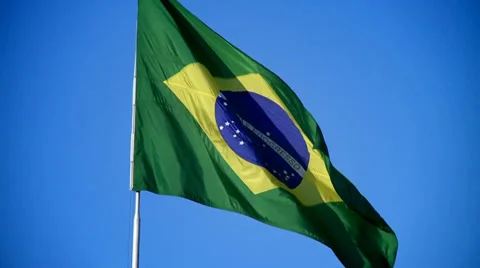 Brazilian Flag 스톡 동영상 33908869