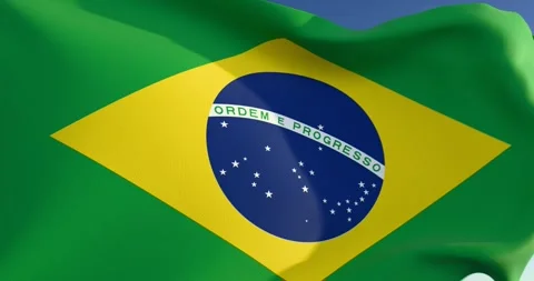 Brazilian flag Stock Footage 300205353