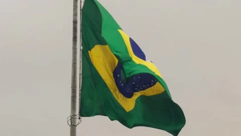 Brazilian Flag Stock Footage 339925860