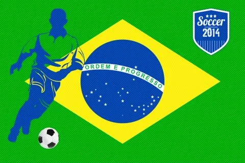 Brazilian Flag Stock Illustration
