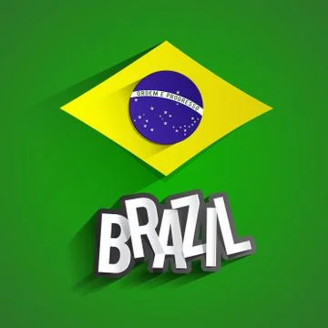 Brazilian Flag Stock Illustration