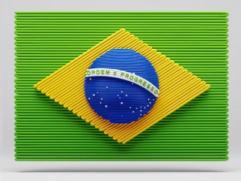 Brazilian flag Stock Illustration