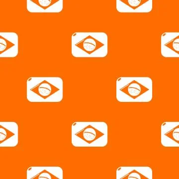 Brazilian flag pattern vector orange Stock Illustration