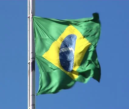 Brazilian Flag Waving Stock Footage 12653225