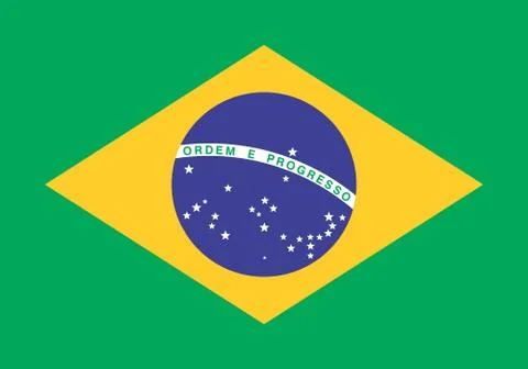 Brazilian flags Stock Illustration