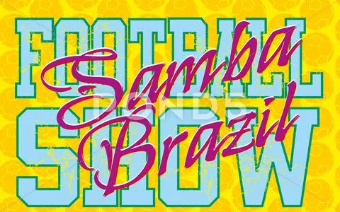 Brazilian football retro style vector art Stock Illustration