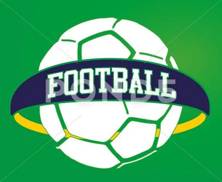 Brazilian football retro style vector art Stock Illustration