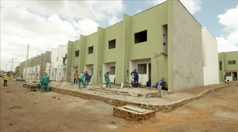 Brazilian housing construction project Video stock 47865032