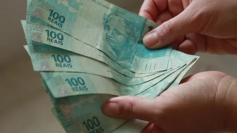 Brazilian real banknotes Stock Footage 162251574