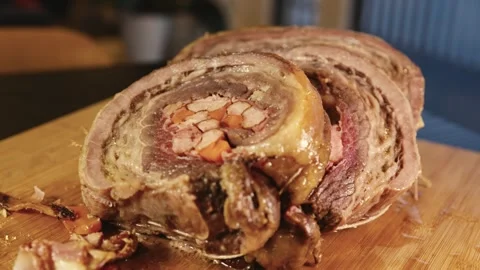 Brazilian Stuffed Beef Ribs Stock Footage 321428895