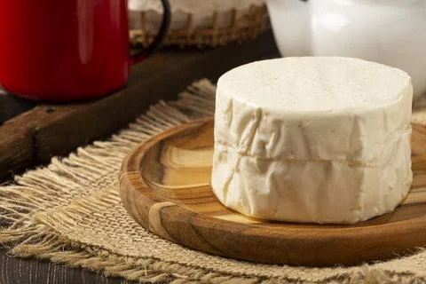 Brazilian Traditional white cheese, known as "queijo minas". Stock Photos