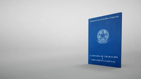 Brazilian work document and social security document on white background. 3.. イラスト素材