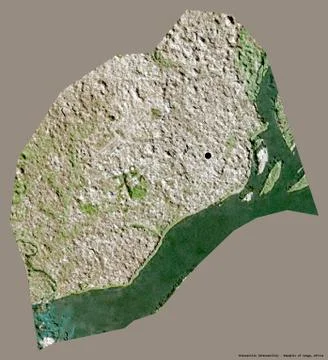 Brazzaville, region of Republic of Congo, on solid. Satellite Stock Illustration