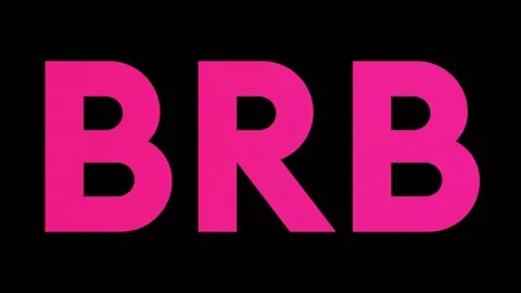 BRB Animated Slang 動画素材 286808097