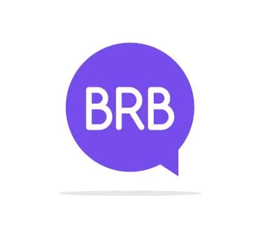 BRB icon talk vector speech bubble illustration. Internet brb message 스톡 일러스트