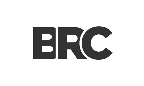 BRC logo design template with strong and modern bold text. Initial based ve.. Stock Illustration