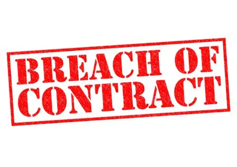 BREACH OF CONTRACT Stock Illustration
