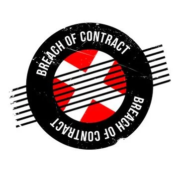 Breach Of Contract rubber stamp Stock Illustration