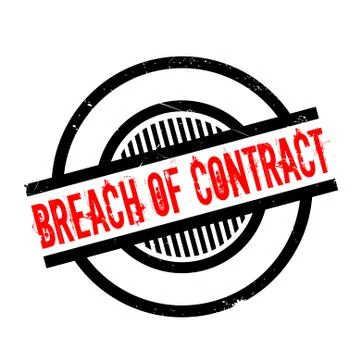 Breach Of Contract rubber stamp Stock Illustration