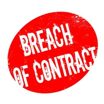 Breach Of Contract rubber stamp Stock Illustration