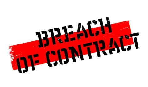 Breach Of Contract rubber stamp Stock Illustration