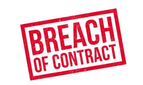 Breach Of Contract rubber stamp Stock Illustration