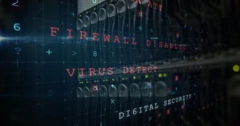 Breach on the digital security 4k 스톡 일러스트