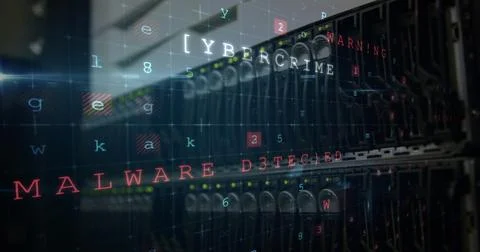 Breach on the digital security 4k 스톡 일러스트