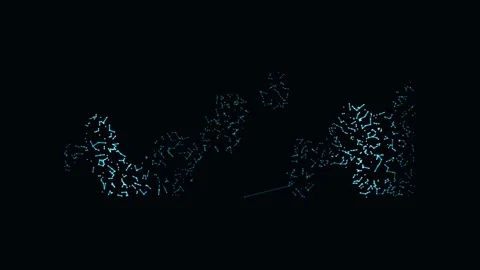 Breach Events Light Up Across A Global Network Map Stock Footage 344513846