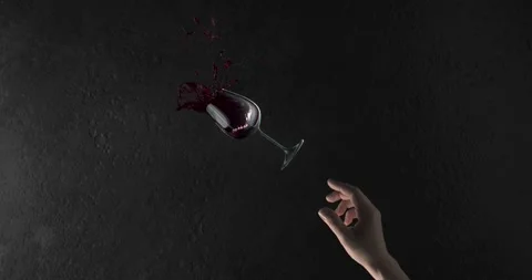 Breacking wine glass Stock Footage 168727728