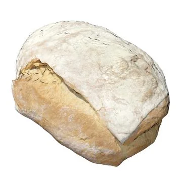 Bread 3d illustration isolated on the white background Stock Illustration