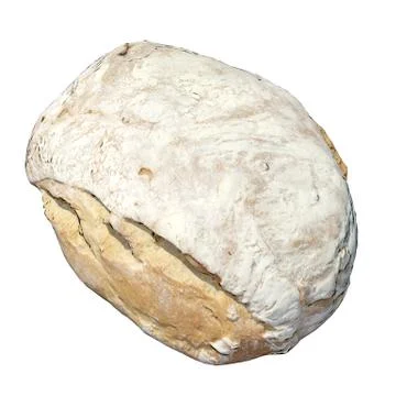 Bread 3d illustration isolated on the white background Stock Illustration