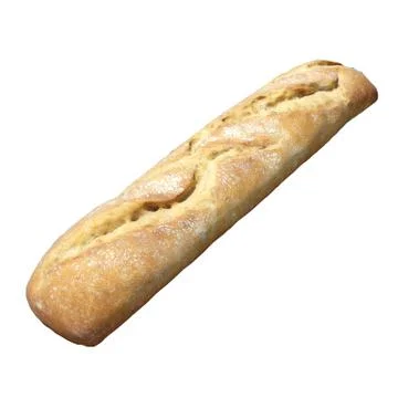 Bread 3d illustration isolated on the white background Stock Illustration